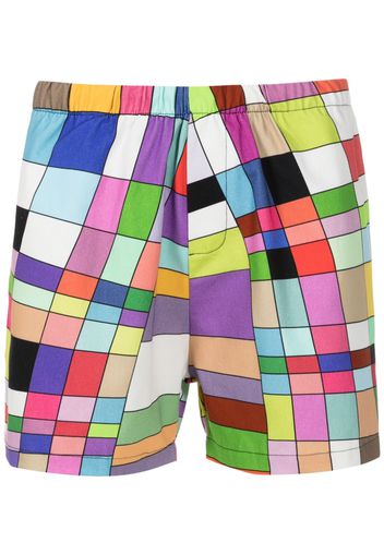 Amir Slama graphic-print elasticated-waistband shorts - Mehrfarbig