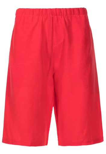 Amir Slama elasticated-waistband linen shorts - Rot