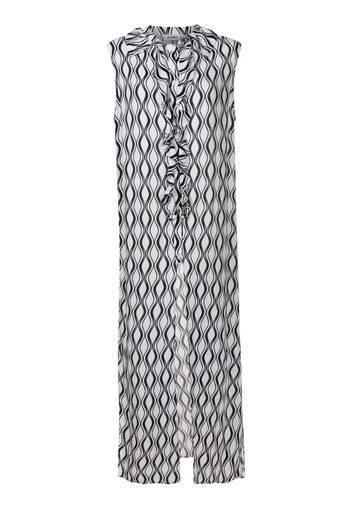 Amir Slama geometric-print maxi dress - Schwarz