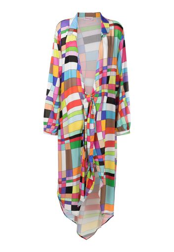 Amir Slama geometric-print maxi dress - Mehrfarbig