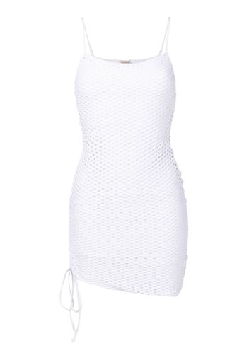 Amir Slama lace-up detail mini dress - Weiß
