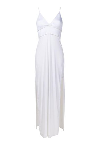 Amir Slama tulle-insert sleeveless maxi dress - Weiß