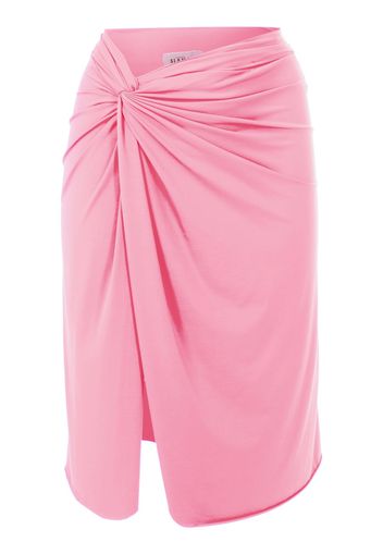 Amir Slama asymmetric gathered-detail skirt - Rosa