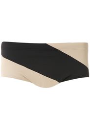 Amir Slama Badehose in Colour-Block-Optik - Schwarz