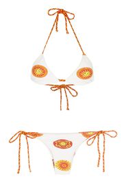 Amir Slama Bikini mit Print - Weiß