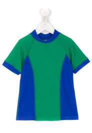 Amir Slama T-Shirt in Colour-Block-Optik - Grün