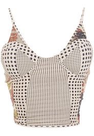 Amir Slama Top mit Print - Nude