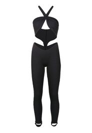 Amir Slama Jumpsuit mit Cut-Outs - Schwarz