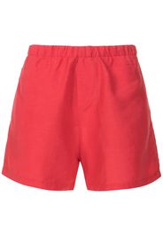 Amir Slama elasticated-waistband linen shorts - Rot