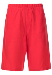 Amir Slama elasticated-waistband linen shorts - Rot