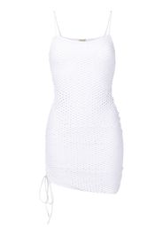 Amir Slama lace-up detail mini dress - Weiß