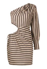 Amir Slama one-shoulder striped dress - Mehrfarbig