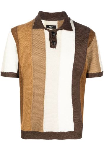 AMIRI colour-block polo shirt - Braun