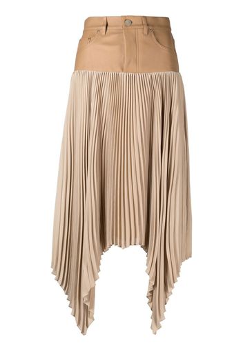 AMIRI Asymmetrischer Faltenrock - Nude