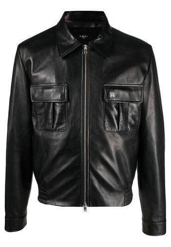 AMIRI leather blouson jacket - Schwarz