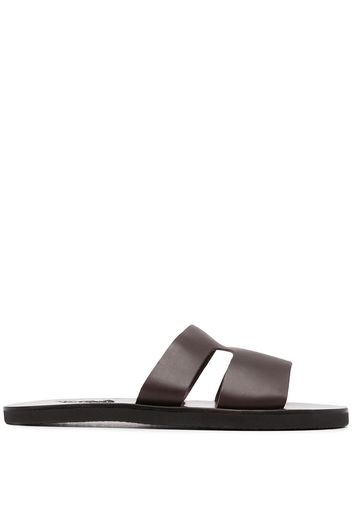 Ancient Greek Sandals double-strap leather sandals - Schwarz