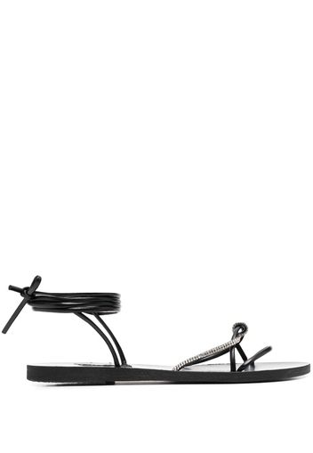 Ancient Greek Sandals crystal-embellished Treli sandals - Schwarz