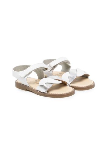ANDANINES metallic-finish open toe sandals - Weiß