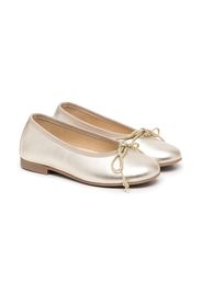 ANDANINES metallic ballerina pumps - Gold