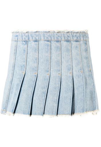 Andersson Bell pleated wrap denim skirt - Blau