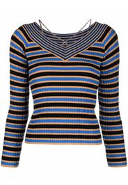 Andersson Bell striped rib-knit jumper - Schwarz