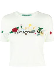Andersson Bell Dasha flower-garden logo T-shirt - Grün