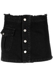 Andersson Bell denim pleated mini skirt - Schwarz