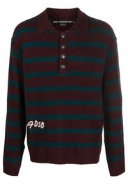 Andersson Bell logo-embroidered striped polo shirt - Rot