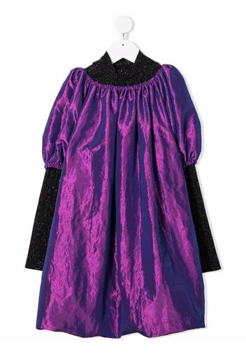 Andorine Gestuftes Kleid im Metallic-Look - Violett