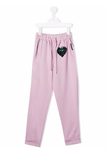 Andorine sequin-embroidered track pants - Violett