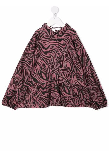 Andorine Oberteil mit Zebra-Print - Rosa