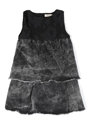 Andorine tiered denim dress - Schwarz