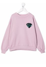 Andorine sequin-embroidered organic cotton sweatshirt - Violett