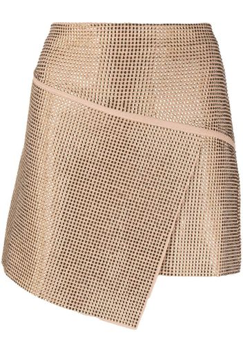 ANDREĀDAMO studded wrap-around skirt - Nude