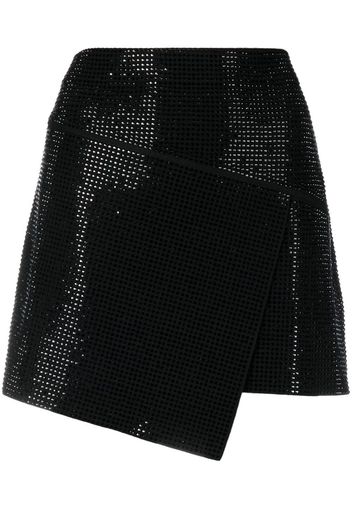 ANDREĀDAMO glass-crystal-embellished mini-skirt - Schwarz