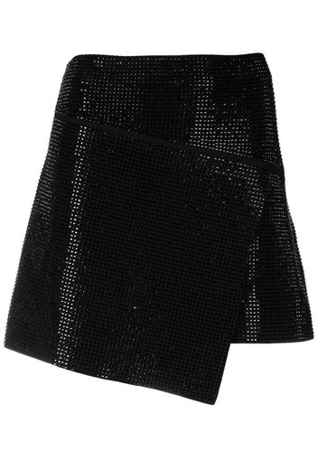 ANDREĀDAMO crystal-embellished asymmetric skirt - Schwarz