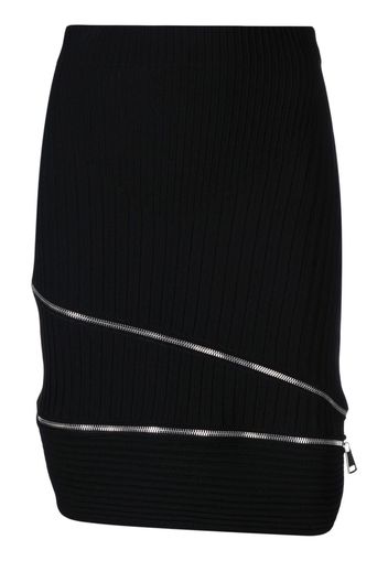 ANDREĀDAMO zip-detail knitted skirt - Schwarz