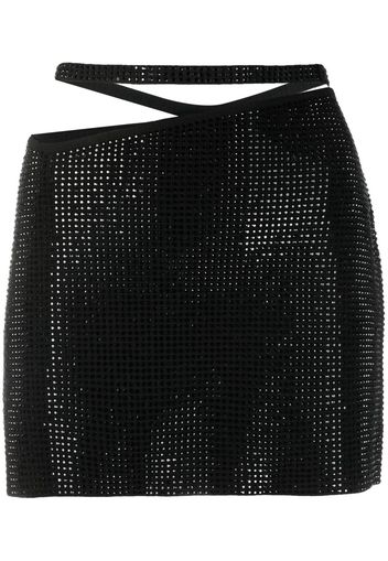 ANDREĀDAMO rhinestone-embellished miniskirt - Schwarz