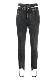 ANDREĀDAMO Skinny-Jeans mit Cut-Outs - Schwarz