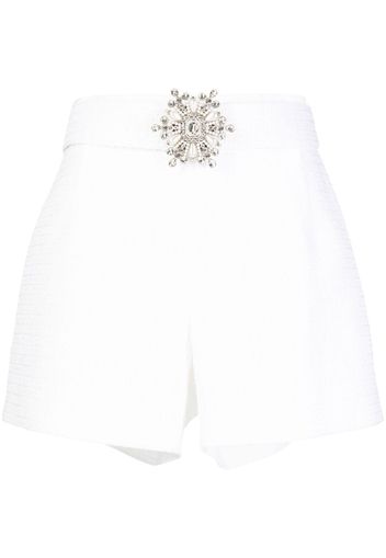 Andrew Gn crystal-bucket tweed shorts - Weiß