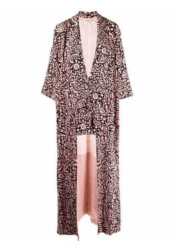 A.N.G.E.L.O. Vintage Cult 1970s abstract-print silk kimono - Rosa