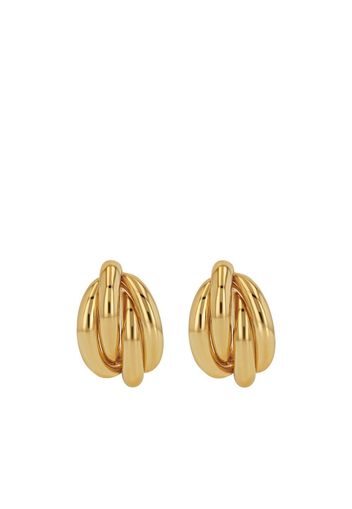 ANINE BING Knot 14kt gold-plated earrings