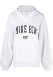 ANINE BING logo-print detail hoodie - Grau