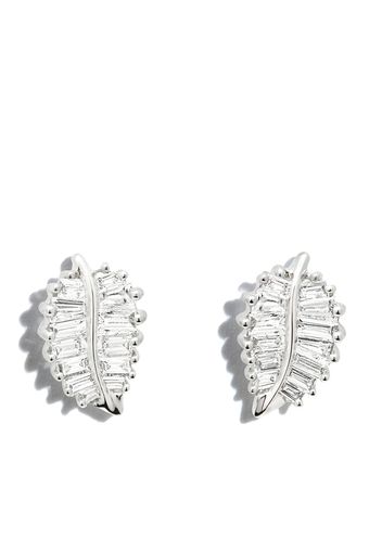 Anita Ko 18kt white gold Palm Leaf stud earring - Silber