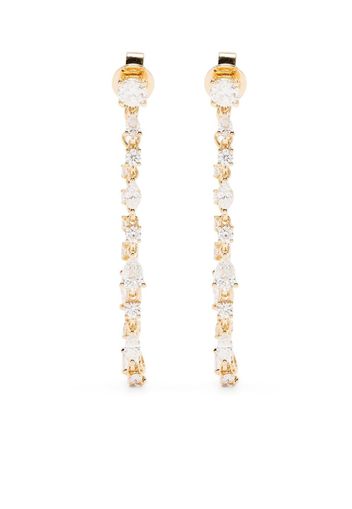 Anita Ko 18kt yellow gold diamond loop earrings