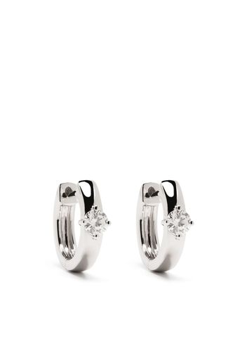 Anita Ko 18kt white gold diamond huggie earrings - Silber