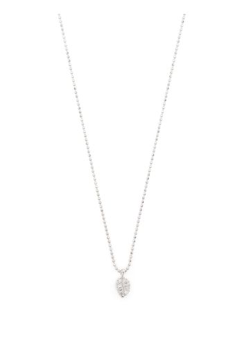 Anita Ko 18kt white gold palm leaf diamond necklace - Silber