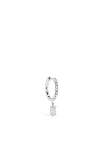 Anita Ko 18kt white gold diamond drop single hoop earring - Silber