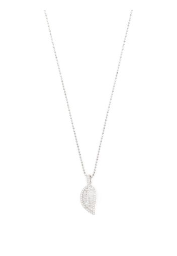 Anita Ko 18kt white gold diamond palm leaf necklace - Silber