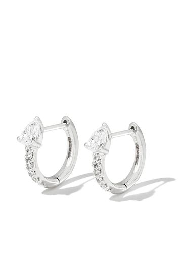 Anita Ko 18kt white gold Bobbi diamond hoop earrings - Silber